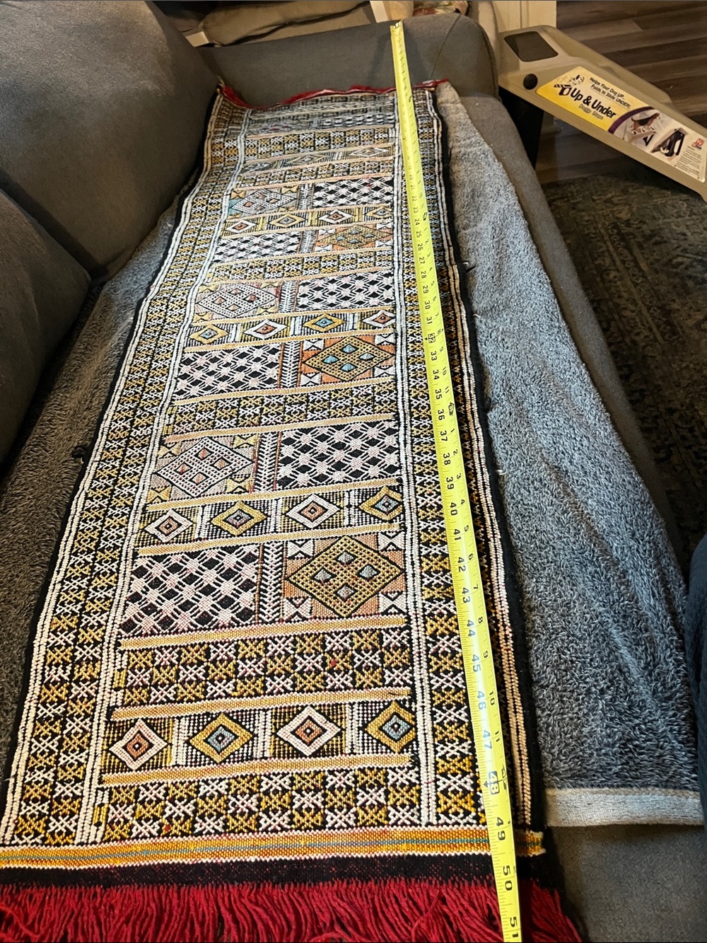 Berber runner, unique Geometric pattern . Kilim- Tifelt- Sumak